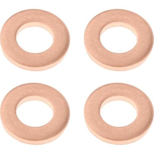 4 Pcs Copper Car Fuel Injector Seal Washers Replacement for Ford Transit MK7 2.2/2.4/3.2 2006 Onward
