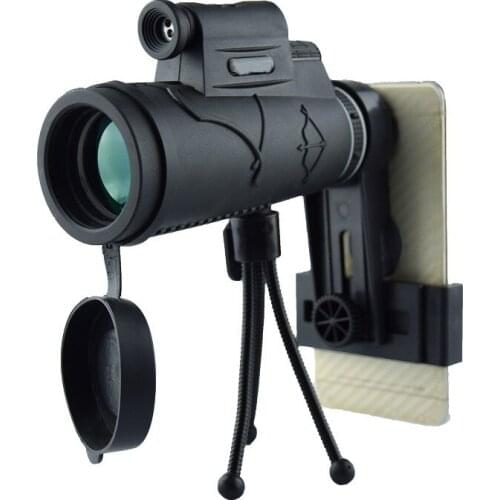 2018 New Arrival Black HD 12x50 Zoom Binocular Monocular Powerful Phone Laser Flashlight Telescope with Tripod Clip for Hunting