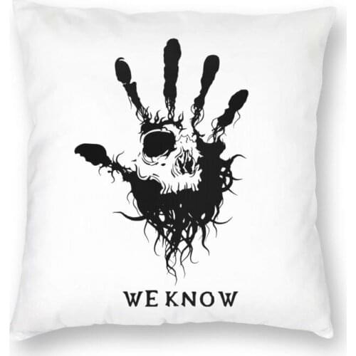 Skyrim Dark Brotherhood We Know Hand Cushion Cover 45x45cm Decoration 3D Printing Throw Pillow Case for Living Room Double-sided