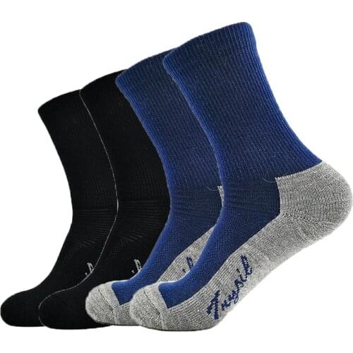 Womens Merino Wool Cushion Crew Socks Thickened Sweat-absorbent Warm Deodorant Long Tube Ski Socks For Women Size 35-39