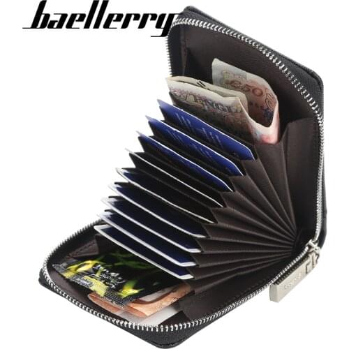 New fashion zipper Mens Wallet small short Credit Card Holder for male vintage mini man purse with coin pocket