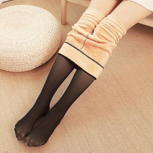 Autumn And Winter Skin Permeable Thick Fake Transparent Meat High Waist Warm Tights Pantyhose 80g 220g 300g 1pcs