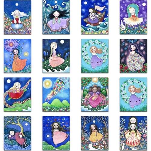Full Square Diamond painting Cross stitch Cartoon beauty 5D DIY Diamond embroidery flower girl Full Diamond mosaic cute princess