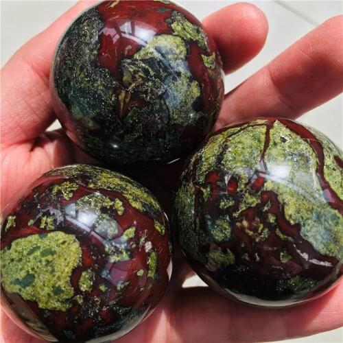Natural rare dragon blood stone quartz crystal ball home decoration natural stone cutting and polishing 1pc