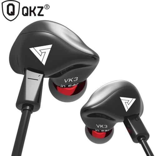 QKZ VK3 Genuine In-Ear Earphone Special Edition Headset Clear Bass Earphone With Mic Metal Heavy Bass Earphone for Mobile Phone