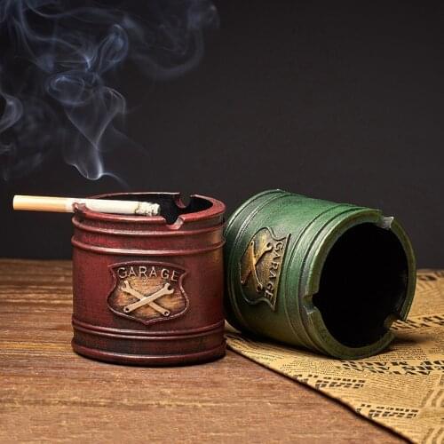 Retro trend American resin covered ashtray industrial wind milk tea shop table personalized decorative ashtray ornaments
