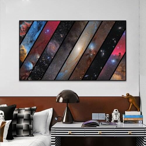 Modern Mural Art Universe Galaxy Posters And Prints Space Planet Canvas Painting On Wall Art Picture For Living Room Home Decor