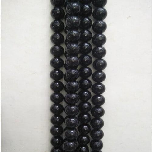 High Quality 8/10/12/14/16mm Natural Black Ice Obsidian Stone Beads Round Loose Stone Beads diy Jewelry Accessories Strand 15