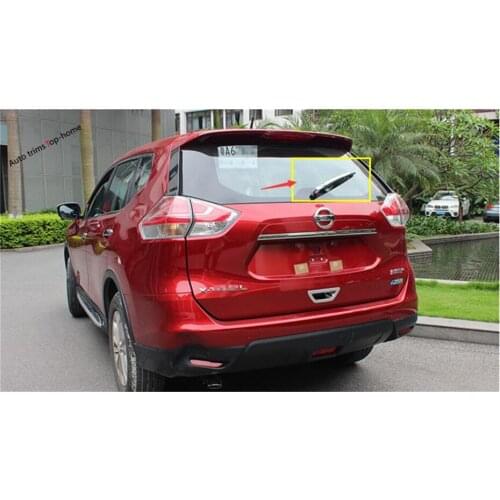 Yimaautotrims Rear Windshield Window Wiper Cover Trim Fit For Nissan Rogue x-trail X Trail T32 2014 - 2020 Chrome Exterior