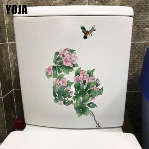 YOJA 13X23.1CM Meticulous Painting Home Bedroom Wall Sticker Classical Art Bathroom Decor Toilet Decal T1-2345