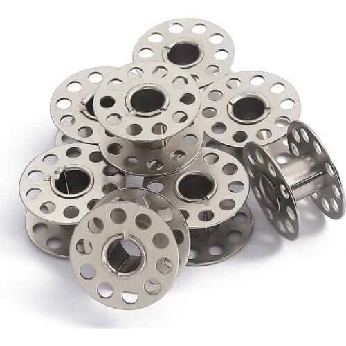 10PCS Stainless Steel Metal Bobbins Spool Sewing Craft Tools Sewing Machine Bobbins Spool for Brother Singer
