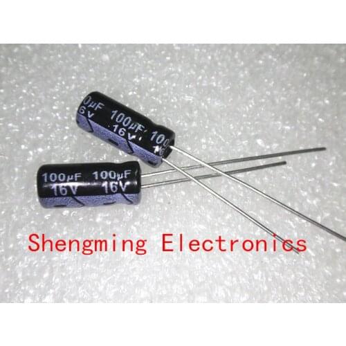 100PCS 16V 100UF 5x11mm Aluminum electrolytic