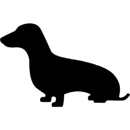 15*9.5CM Dachshund Car Sticker Cute Pet Dog Motorcycle Car Stickers And Decals Black Silver C2-0041