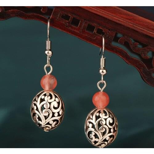 2020 Fashion Vintage 4 colors long Earrings Dangle Drop womens Earring For Female