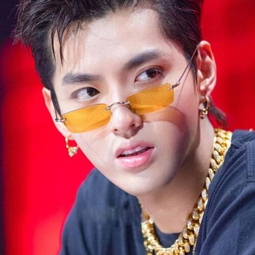 2021 Fashion Trend Rimless Sunglasses Multi-Polygon Ocean Lens Personalized Sunglasses Mens and Womens Glasses