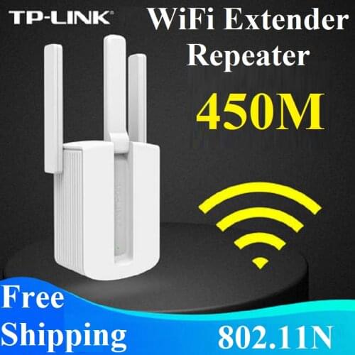 3 Antenna TP-LINK 11N 450Mbps WiFi Wireless Extender Repeater Booster AP Enhancement Mobile WiFi Hotspot WiFi signal amplifier