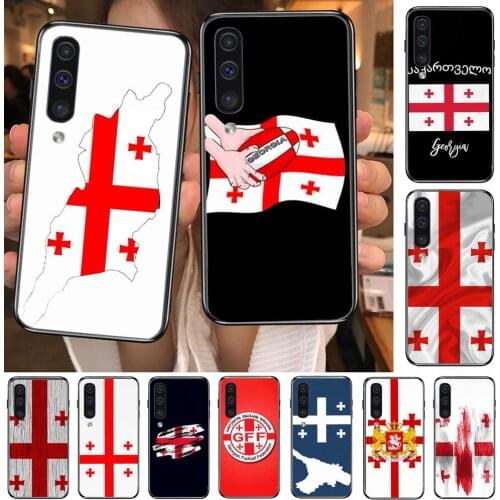 Georgia flag Case Cover Phone cover hull For SamSung Galaxy S 8 9 10 20 21 S30 Plus Edge E S20fe 5G Lite Ultra black soft