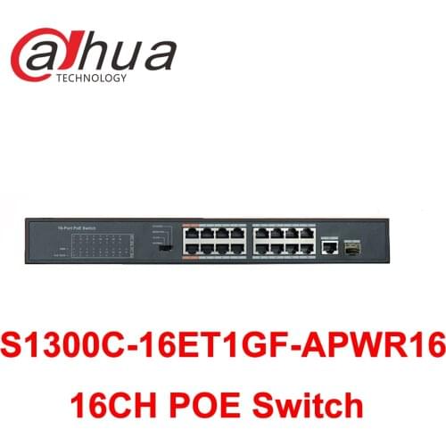 Dahua 16CH POE switch S1300C-16ET1GF-APWR16 100mpb