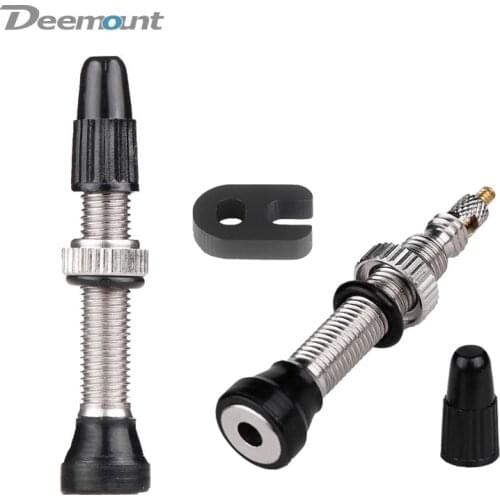 Deemount Brass 1/3/6/12 Pairs Bicycle Tubeless Rim Presta 48mm Valve Copper Stem for No Tube Road MTB W/ Optional Tool
