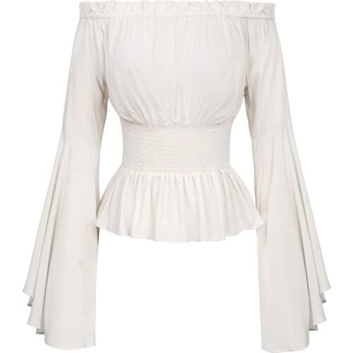 Halloween Party Medieval Renaissance Costume Adult Women Vinatge Corset Tunic Victorian Top Shirt Cosplay Elf Princess Outfit