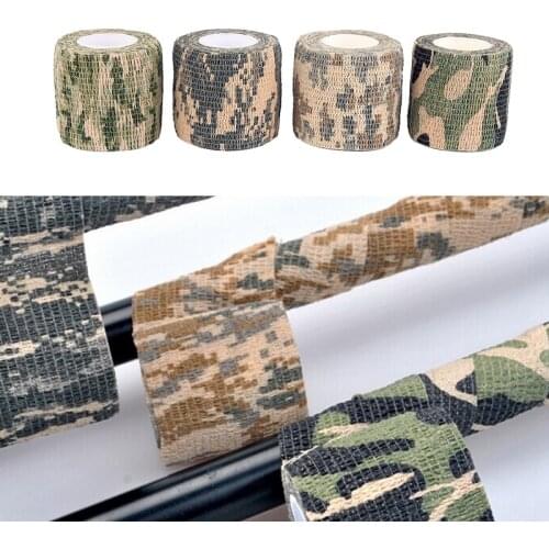 HOT Hunting Stealth Tape Camouflage Gun Wrap Rifle Bandage Grass 5CM*4.5M 1 Self-adhesive Retractable Non-woven Outdoor Tape