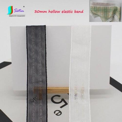 Soft Hollow Breathable Baby Hairband Underwear Pants Waist Material White Black Soft Hollow Mesh Lace Elastic Band S0225L