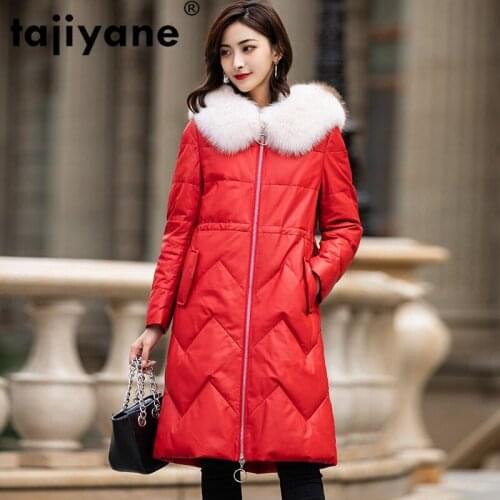 Autumn Winter Coat Women Clothes 2020 Korean Fox Fur Collar Real Genuine Leather Jacket Sheepskin Down Coat Female Jacket ZT4915
