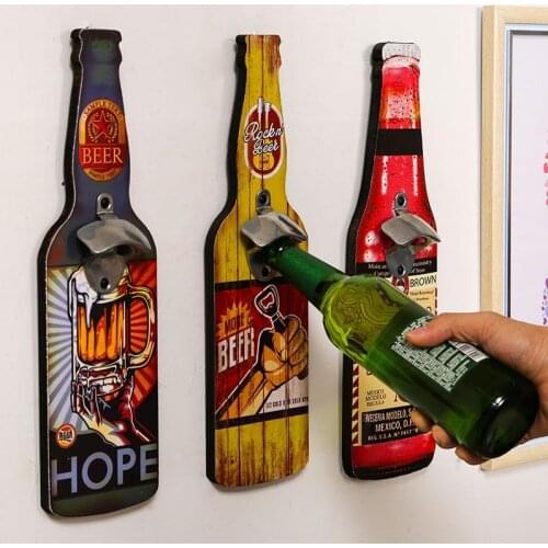 Retro Wall-mounted Beer Bottle Opener Restaurant Wall Wall-mounted Wine Bottle Opener Decoration Hotel Bar Personality Pendant