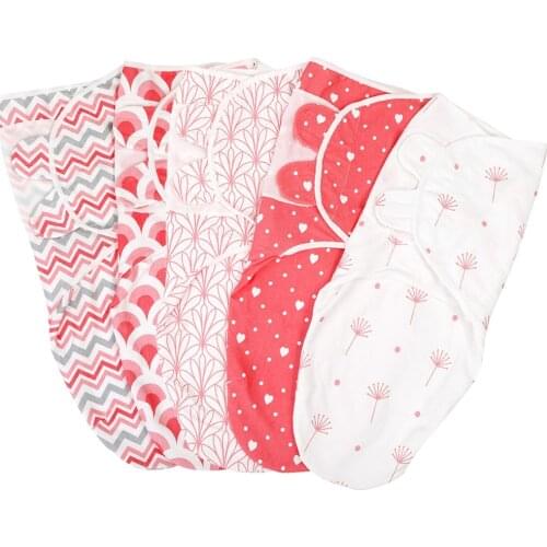 Adjustable Baby Swaddle Blanket for Infant 0-3 Month Newborn Swaddle Wrap for Baby Boys& Girls Soft Organic Cotton Sleepbag