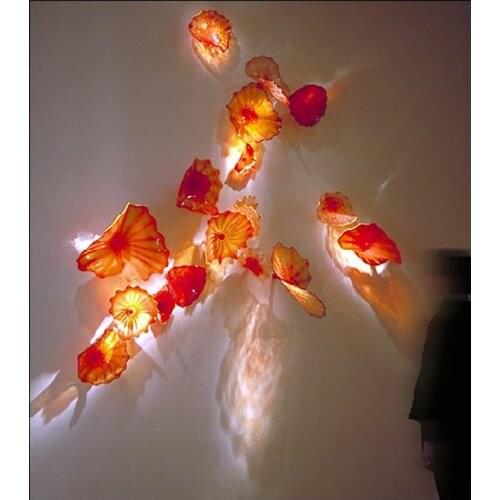 Nordic Style 100% Hand Blown Glass Hanging Wall Art Muran Glass Wall Plate