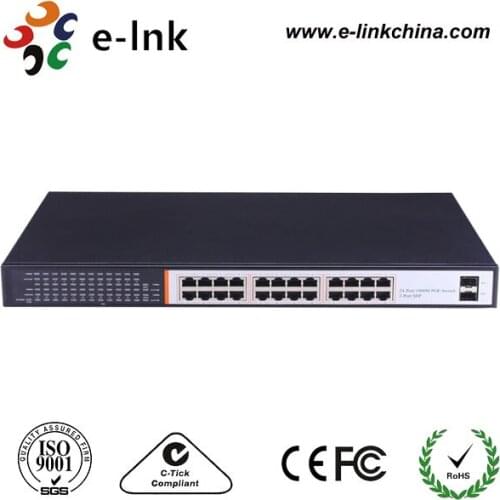 IEEE802.3at managed gigabit 24 port PoE Switch