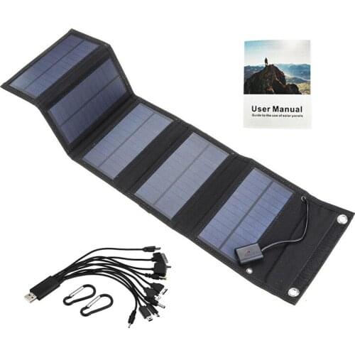 USB Port Charger Output Portable15W Foldable Solar Panel For Camping Outdoor