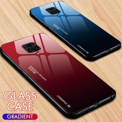 Hard Case For Xiaomi Redmi Note 9S 9 Pro 9Pro Max Case Luxury Gradient Glass Silicon Frame Back Cover For Redmi Note9 Pro S Case