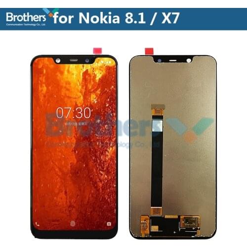 LCD Screen for Nokia 8.1 X7 LCD Display for Nokia X7 8.1 LCD Assembly Touch Screen Digitizer Phone Replacement Part Tested Work