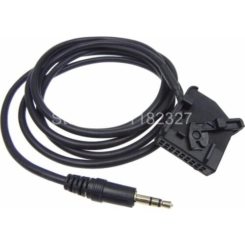 1pcs High Quality male Jack AUX adapter input cable Phone Pod MP3 For Mercedes Comand 2.0 cable length 145cm
