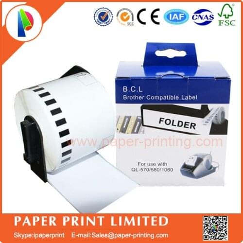 10 Rolls Compatible DK-22205 Label 62mm*30.48M Continuous Compatible for Brother Printer QL-570/700 All Come With Plastic Holder