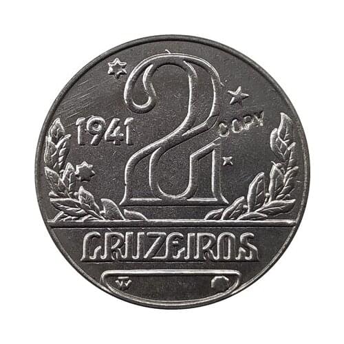 1941 Brazil 2 BRZ coins COPY COINS 25.2MM