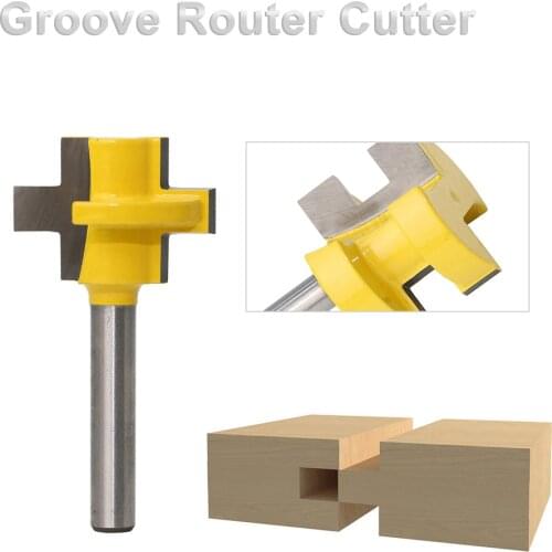 2pcs 1/4" 8mm Milling Cutter Kit Shank Tongue & Groove Router Bit Set 3 Teeth T-shape Wood Accessories Woodworking Tools