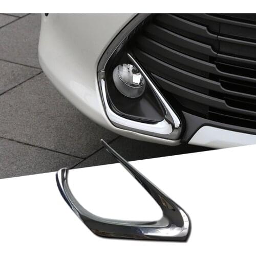 2 Pcs Chrome Front Fog Lamp Cover Fog Light Trim Sticker For Toyota Camry 2015 2016 Protect Decoration Car Accessories
