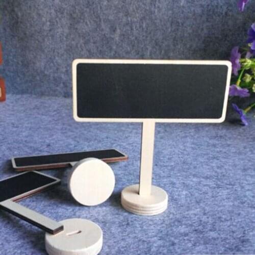 20sets Rectangle Wooden Blackboard Price Display Stand DIY Message Chalkboard Figurines Miniatures For Home deco