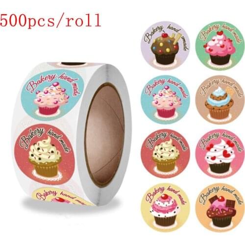 25mm Cute Baking Cake Stickers Handmade Gift Packing Stickers Decoration Stationary Sealing Labels For Dessert