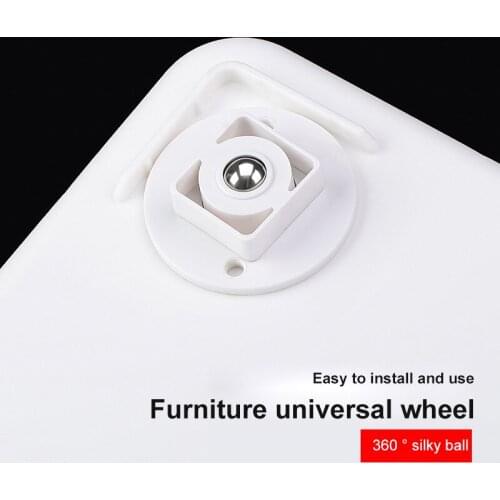 4/8Pcs Household Sticky Universal Pulley Caster 360° Mobile Roller Stainless Steel Small Casters Furniture Hardware Accessories