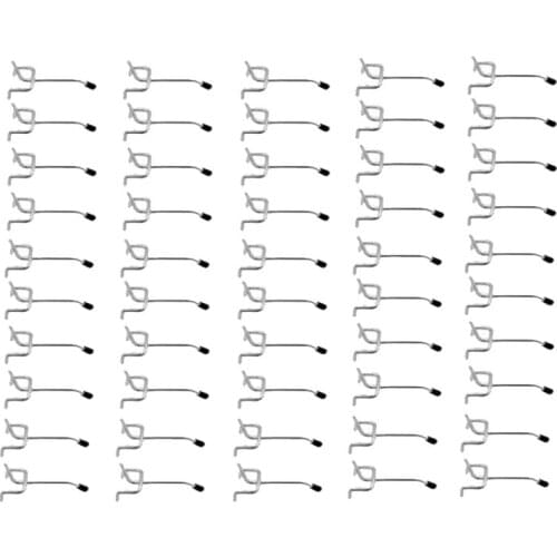 50 Pcs 2-Inch Pegboard Hooks Wall Shelf Tool Hangers Home Storage Organizer Storage Display Hardware Tools