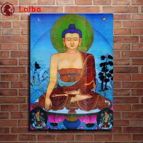 DIY Diamond Painting Religious buddha statue Diamond Mosaic Full Drill Square Embroidery round Cross Stitch Handmade Hobby