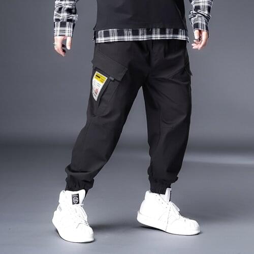 Plus 7XL 6XL XXXXL Hip Hop Boy Multi-pocket Elastic Waist Design Harem Pant Men Streetwear Punk Casual Trousers Jogger Male