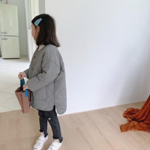 Baby Kids Winter Coat 2020 New Korean Solid Children Plus Velvet Jackets Fashion Thicken Warm Long Cotton Jacket For Girls Boys