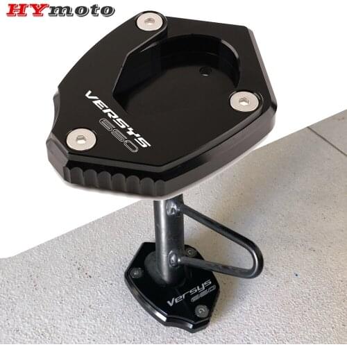 For KAWASAKI VERSYS650 VERSYS 650 2015 2016 2017 2018 2019 Motorcycle CNC Kickstand Sidestand Side Stand Extension Enlarger Pad