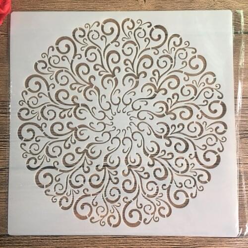 30 *30cm size diy craft mandala mold for painting stencils stamped photo album embossed paper card on wood, fabric,wall 2021