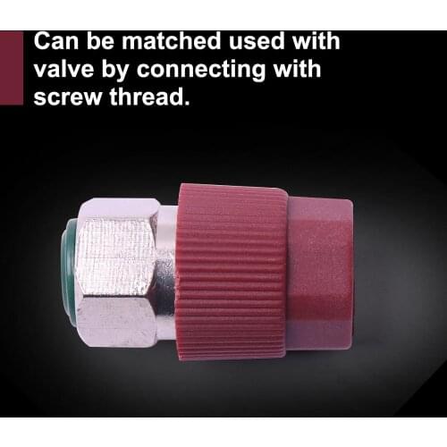 Hot Sale 1Pcs Charging Port Adapter of R12 R134a Quick Disconnect High Red/Low Blue Iron Screw Thread Adapter Car-styling