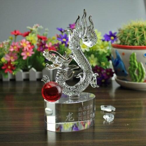 Crystal dragon twelve zodiac horse crafts business gift gift of gratitude teacher elder parents wall dies